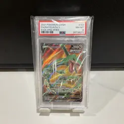 PSA 8 Rayquaza V Full Art 193/203 Evolving Skies Pokemon - Image 1