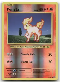 Ponyta 19/108 Evolutions Common Reverse Holo Near Mint - Image 1