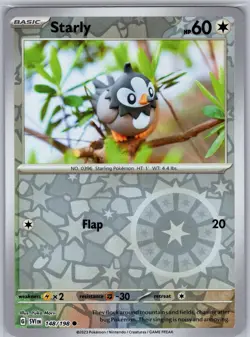 Starly 148/198 Scarlet & Violet Common Reverse Holo Lightly Played - Image 1