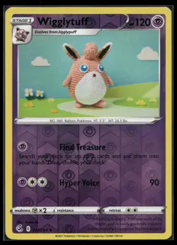 Wigglytuff 111/264 Fusion Strike Uncommon Reverse Holo Lightly Played - Image 1