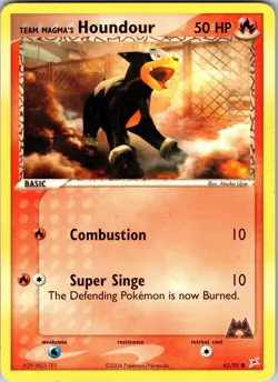 Team Magma's Houndour - 62/95 Team Magma vs Team Aqua Pokemon TCG NM Normal - Image 1