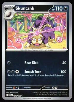 Skuntank 054/086 Uncommon ME04: Chaos Rising Pokemon Reverse Holo Near Mint - Image 1