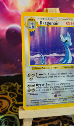 Shadowless Dragonair 18/102 Pokemon Base Set Vintage WOTC 1999 Rare - Image 2