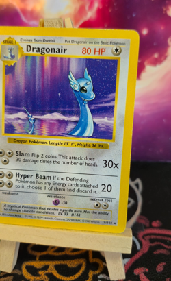 Shadowless Dragonair 18/102 Pokemon Base Set Vintage WOTC 1999 Rare - Image 3