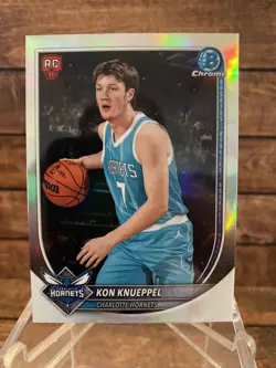 2025-26 Bowman Kon Knueppel Chrome RC Red Rookie Variation SP #BRR-4 Hornets - Image 1