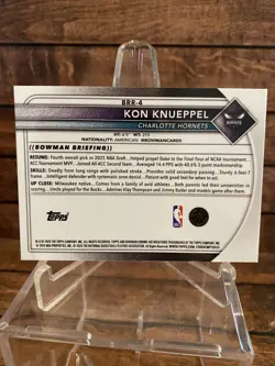 2025-26 Bowman Kon Knueppel Chrome RC Red Rookie Variation SP #BRR-4 Hornets - Image 2
