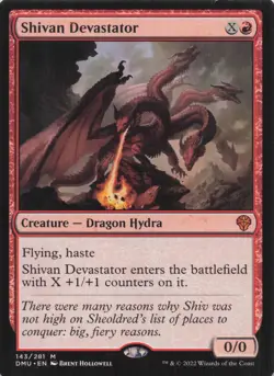 Shivan Devastator Dominaria United Regular Mythic #143 NM MTG - Image 1