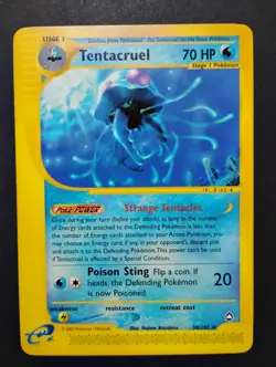 Tentacruel 38/147 Aquapolis Non-Holo 2002 WOTC Vintage E-Reader Pokemon Card NM - Image 1