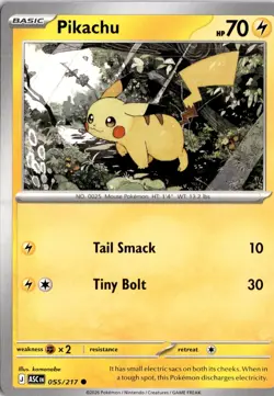 Pikachu 055/217 ME: Ascended Heroes Pokemon Card TCG - Image 1