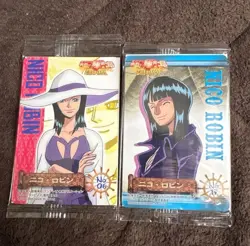 PREORDER SO RARE! Nico Robin No.06 & No.19 SEALED 2005 One Piece Ice Card Wafer - Image 1