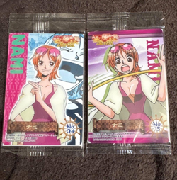 PREORDER SO RARE! Nami No.04 & No.15 SEALED 2005 One Piece Ice Card Wafer BANDAI - Image 1