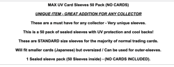 UV Protection Trading Card Shuffle Sleeves 50 Pack Soft Standard Size Set Sealed - Image 2