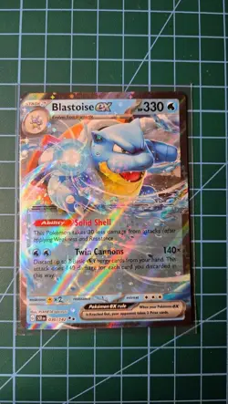 Blastoise ex 030/142 Stellar Crown Double Rare Pokemon Card NM - Image 1