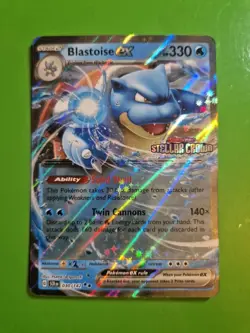 Pokemon Tcg Blastoise EX 030/142 - Stellar Crown - Stamped - Double Rare - Nm - Image 1