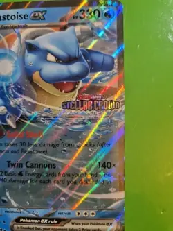 Pokemon Tcg Blastoise EX 030/142 - Stellar Crown - Stamped - Double Rare - Nm - Image 4
