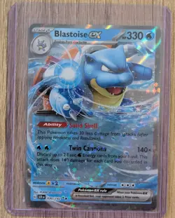 Blastoise ex 030/142 - Double Rare, Pokemon TCG, SCR, Stellar Crown, NM - Image 1