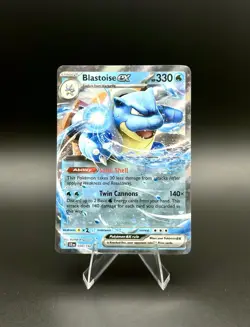 Blastoise ex 030/142 Stellar Crown Holo Double Rare Pokemon Card NM - Image 1