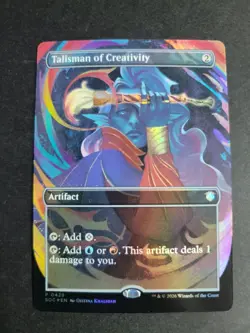 Talisman of Creativity (Borderless Foil) MTG Secrets of Strixhaven Commander - Image 1