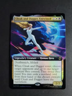 Cloak and Dagger, Entwined (Extended Art Foil) Rare MTG Marvel Super Heroes - Image 1