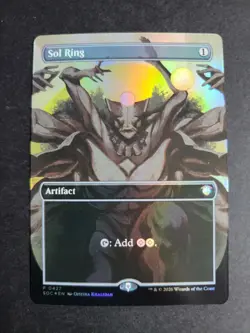Sol Ring (Borderless Foil) MTG Secrets of Strixhaven Commander - Image 1
