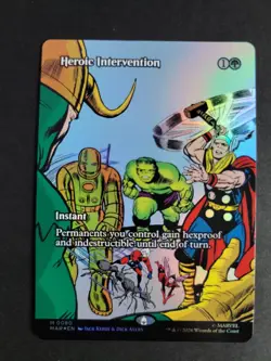 Heroic Intervention 0080 (Borderless Foil) Mythic MTG Marvel Super Heroes - Image 1