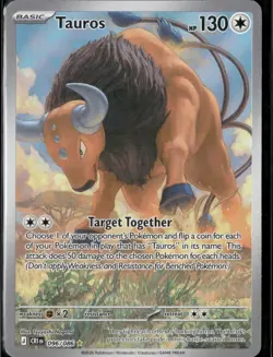 Pokemon TCG Tauros 096/086 Chaos Rising Full Art Rare Holo ENG 130 NM - Image 1