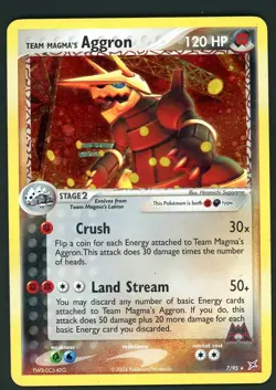 Pokemon Card Team Magma's Aggron 7/95 Holo Foil Magma vs Aqua LP - Image 1