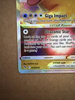 Dragonite VSTAR 050/078 Holo Pokemon GO Pokemon Card - Image 3