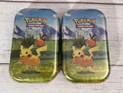 x2 Pokemon TCG Mega Evolution—Ascended Heroes Mini Tin Pikachu & Tepig - Image 1