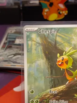 CHESPIN 087/086 HOLO ILLUSTRATION RARE CHAOS RISING POKEMON NEAR MINT - Image 2