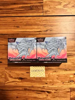 2x Pokemon TCG Chaos Rising Pokemon Center ETB Elite Trainer Boxes - Sealed - Image 1