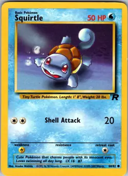 Squirtle 68/82 Common Team Rocket Pokemon Lightly Played - Image 1