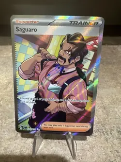Saguaro 255/193 S&V Paldea Evolved Full Art Ultra Rare Trainer Holo Pokemon NM - Image 1