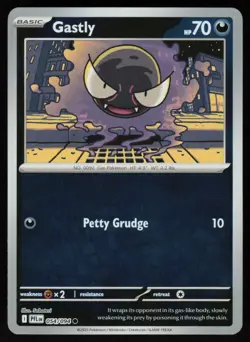 Gastly 054/094 Common Phantasmal Flames Pokemon Reverse Holo Near Mint - Image 1