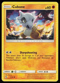 Cubone 37/68 Common Hidden Fates Pokemon Near Mint - Image 1