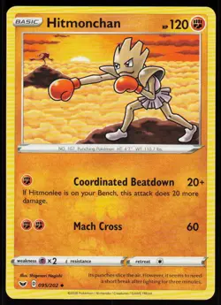 Hitmonchan 095/202 Uncommon Sword & Shield Pokemon Near Mint - Image 1