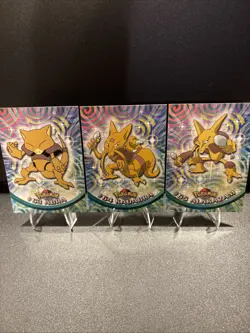 1999 Topps Pokemon Abra Kadabra Alakazam 63,64,65 - Image 1