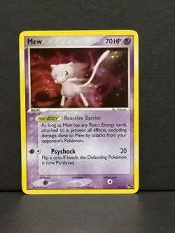 Pokemon Mew 004/017 Pop Series 4 Holo Swirl - Image 1
