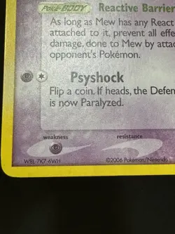 Pokemon Mew 004/017 Pop Series 4 Holo Swirl - Image 5
