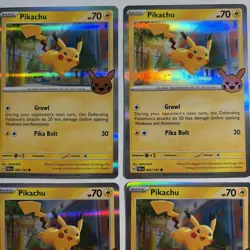 Pokemon 4x - Pikachu 062/193 Trick or Trade Booster Bundle 2023 Holo - NM - Image 2