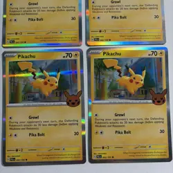 Pokemon 4x - Pikachu 062/193 Trick or Trade Booster Bundle 2023 Holo - NM - Image 3
