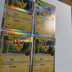 Pokemon 4x - Pikachu 062/193 Trick or Trade Booster Bundle 2023 Holo - NM - Image 4