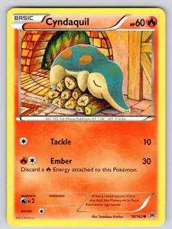 Cyndaquil 18/162 Common BREAKthrough Pokemon Moderately Played - Image 1