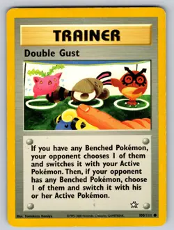 Double Gust 100/111 Unlimited Common Neo Genesis Pokemon Moderately Played - Image 1