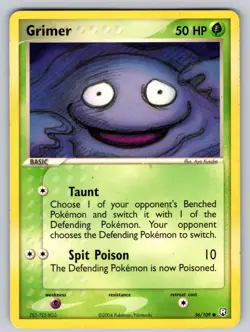 Grimer 56/109 Common Team Rocket Returns Pokemon Heavily Played - Image 1