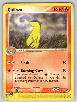 Quilava 51/100 Uncommon Sandstorm Pokemon Heavily Played - Image 1