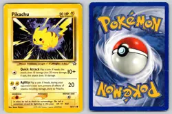 Pikachu 70/111 Unlimited Common Neo Genesis Pokemon Heavily Played - Image 3