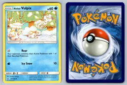 Alolan Vulpix 30/156 Common Ultra Prism Pokemon NM - LP - Image 3
