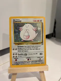 Chansey 003/130 Base Set 2 Holo Pokemon TCG Sugimori *MP* - Image 1