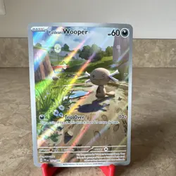 Paldean Wooper 102/094 Paldean Fates Illustration Rare Holo Pokemon TCG - Image 1